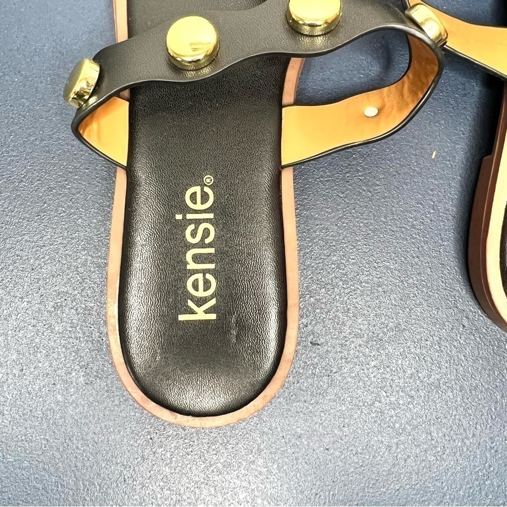 Kensie Manette Black Decorated Metal Slip On Sandal Size 6 - Picture 13 of 15